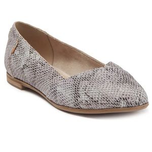 NIB Toms Julie Cobblestone snake skin print